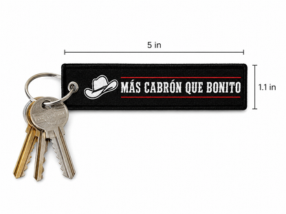 Norteño Embroidered Keychain Tag – Ranch Style Key Ring