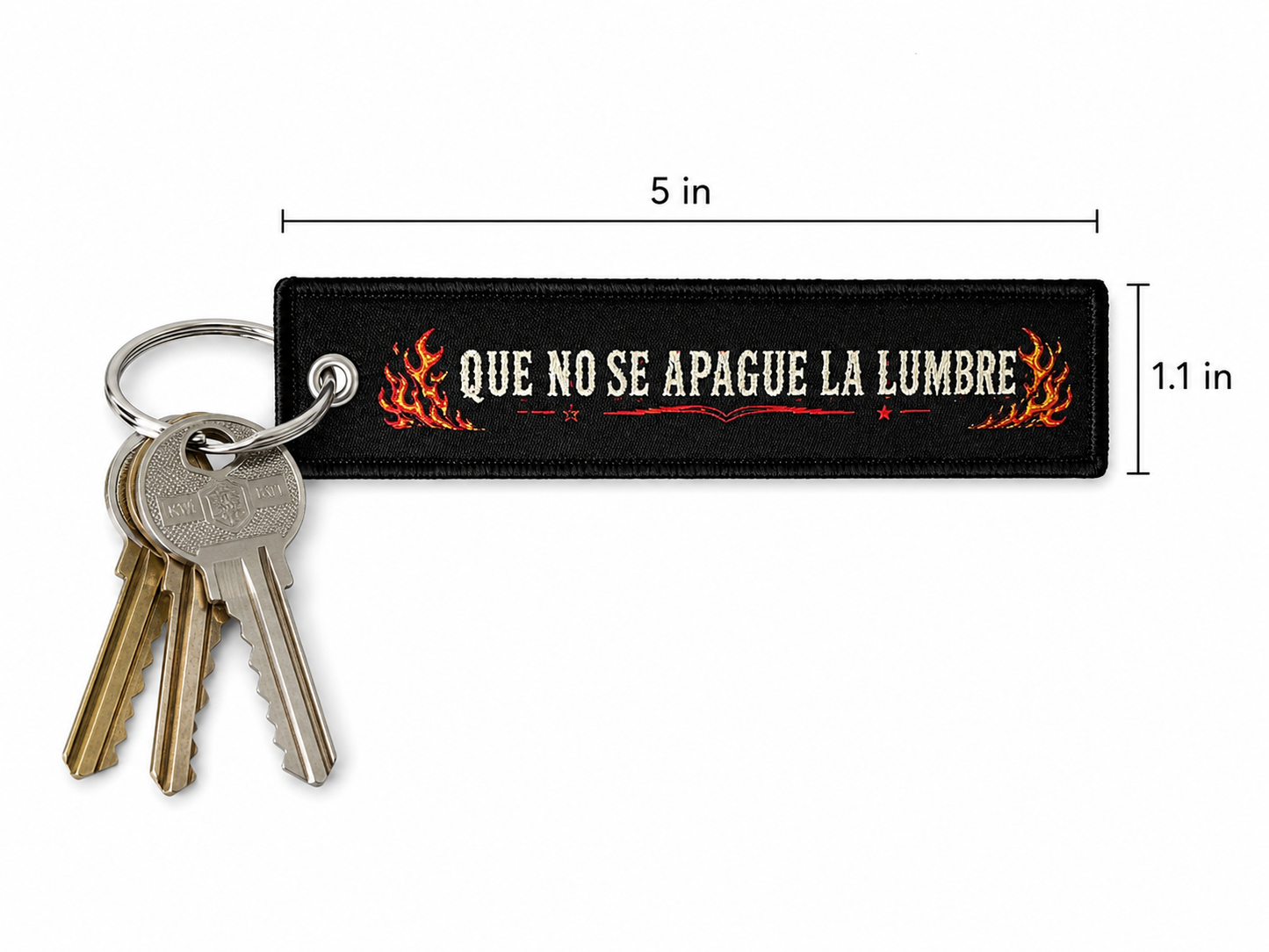 Norteño Embroidered Keychain Tag – Ranch Style Key Ring