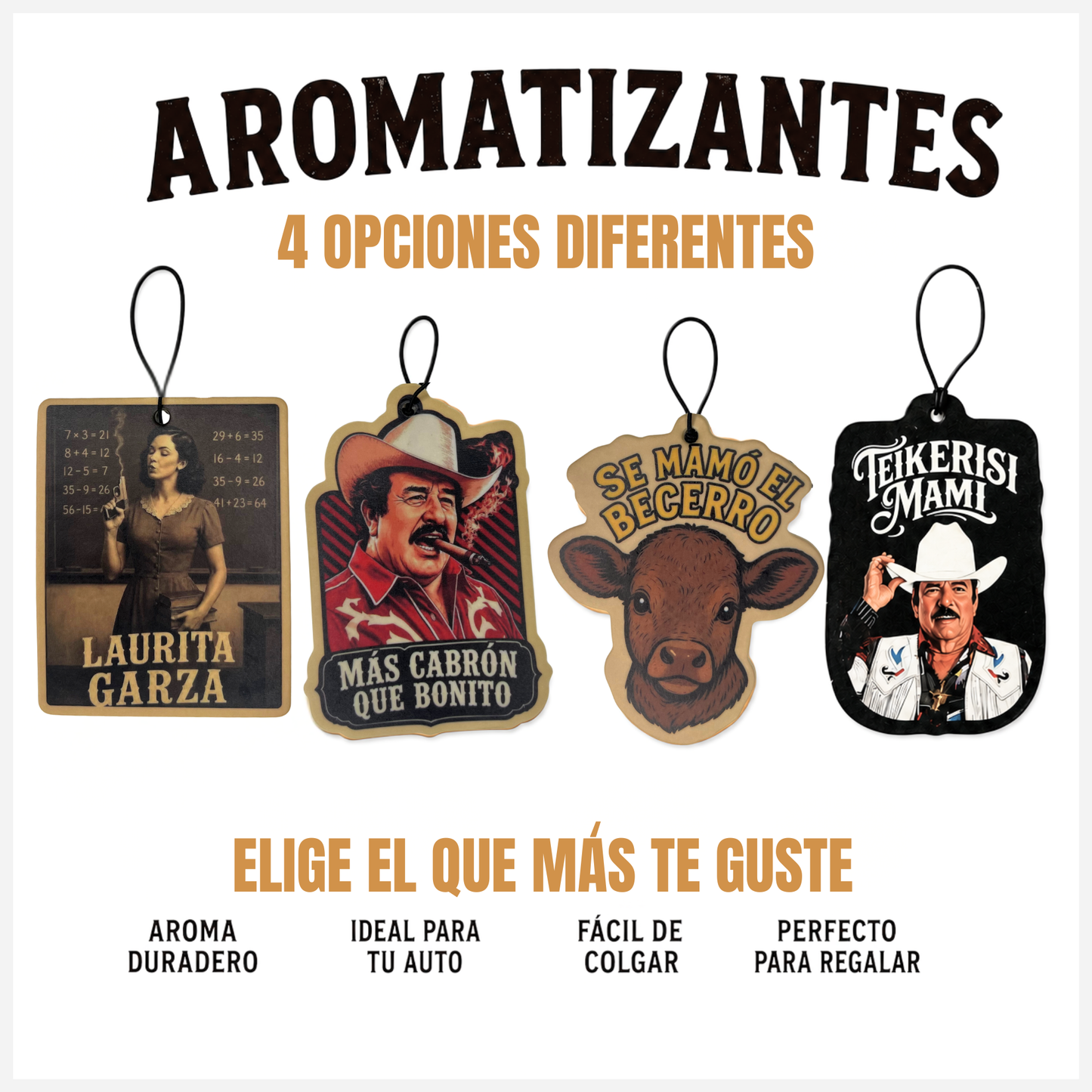 Norteño Car Air Fresheners (4 Designs Available)